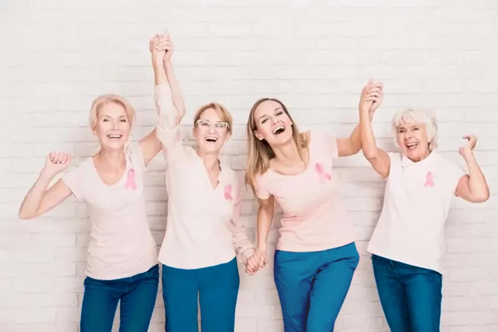 Grupo de mujeres que han logrado la prevención del cáncer de mama.