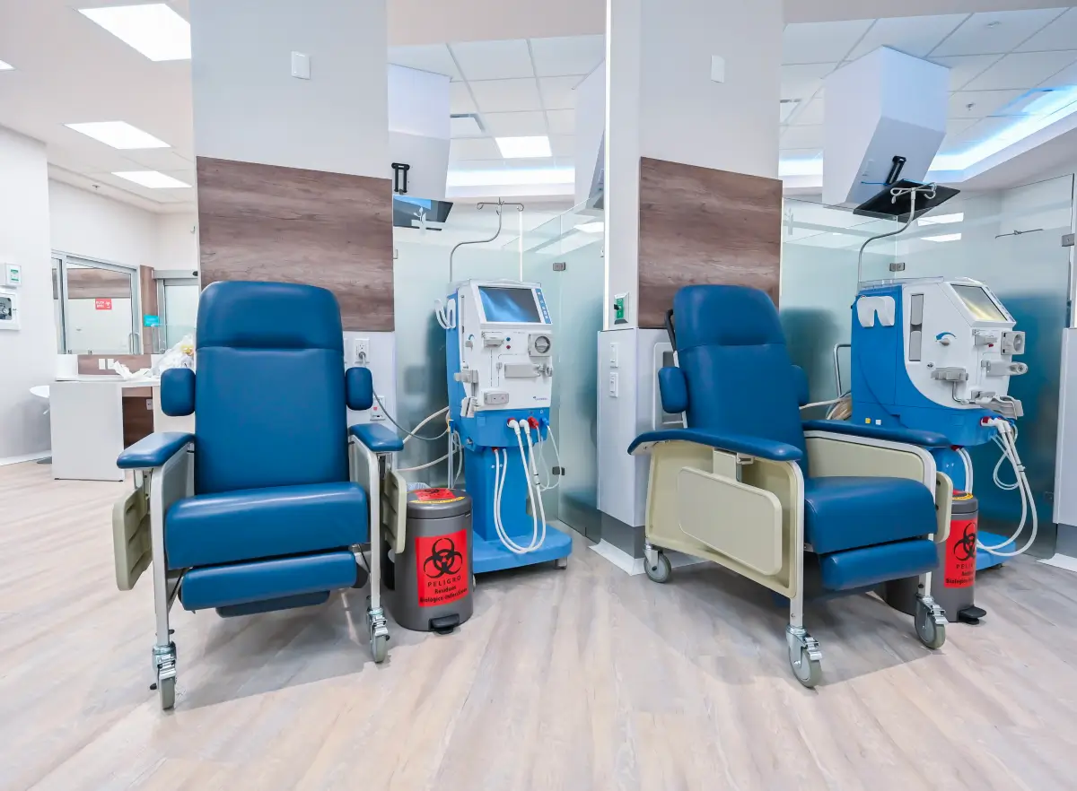 Chairs in the Hemodialysis room